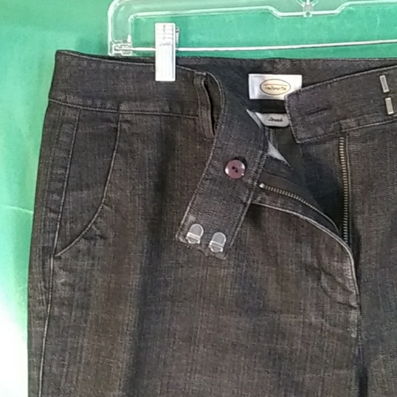 Talbots stretch wide leg black jeans. Size 16. - Picture 3 of 7